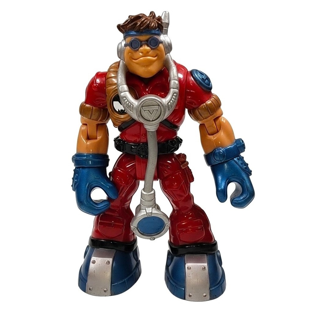 VTG 2001 Mattel Rescue Heroes Billy Blaze Action Figure Red Blue Firefighter Toy